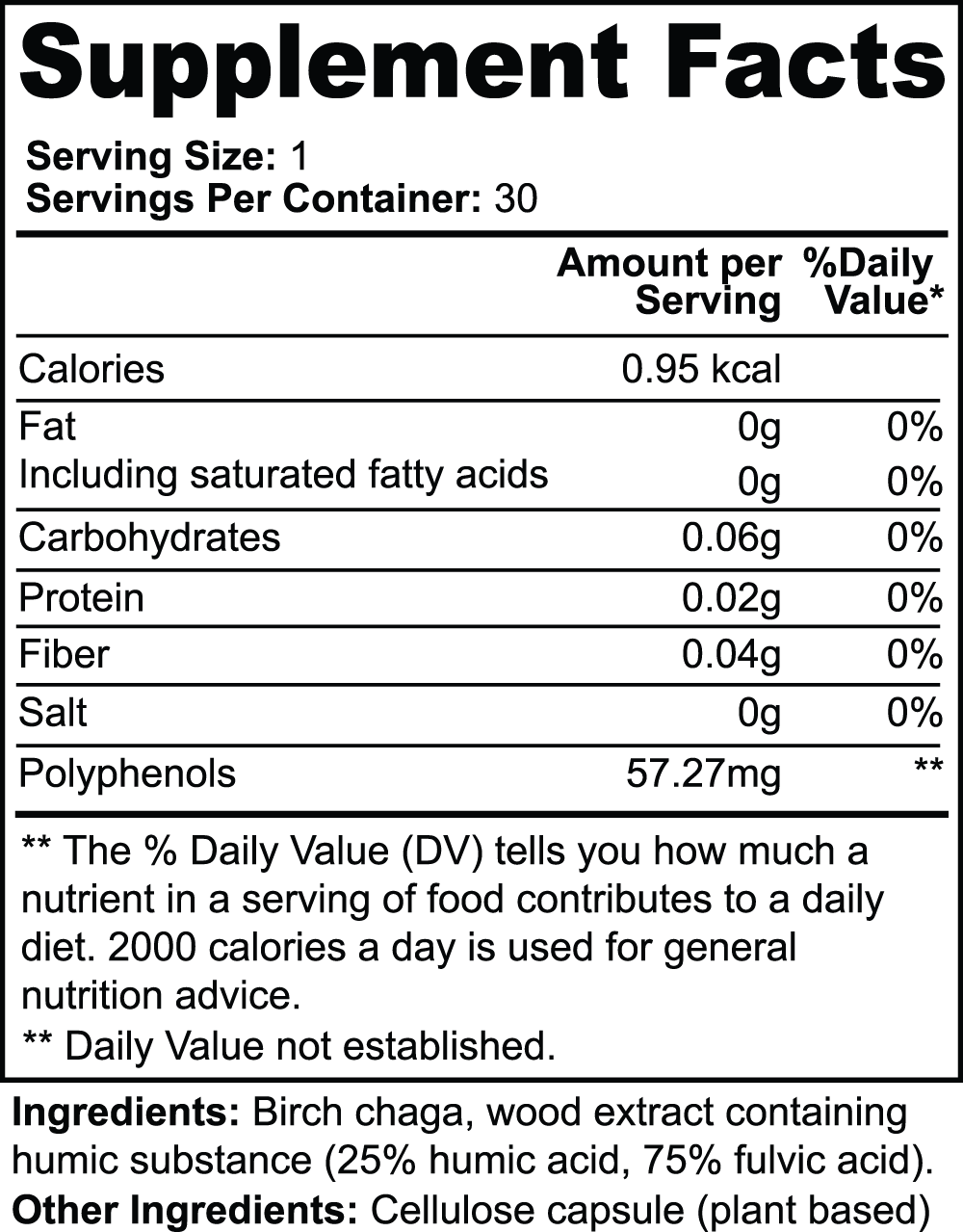 Chaga Mushroom Capsules